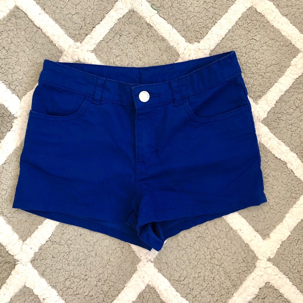 H&M High Rise Blue Shorts